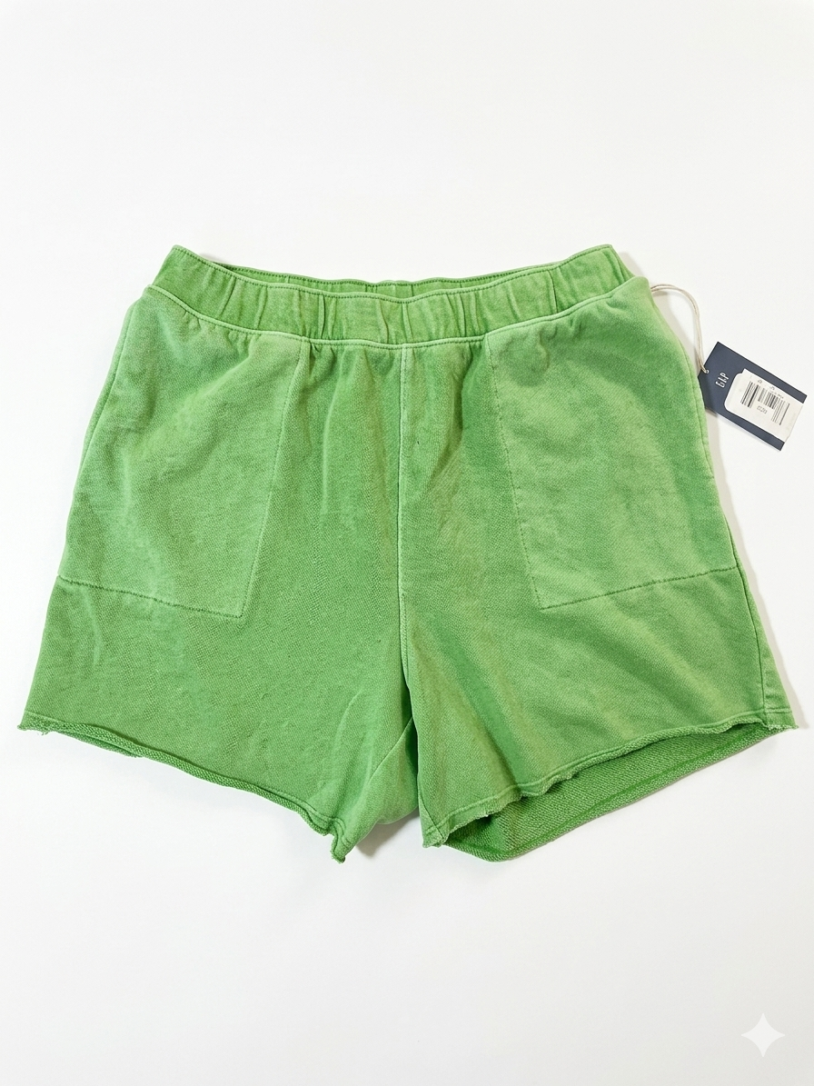 Shorts Deportivos de Vellón Verde para Mujer Universal Thread