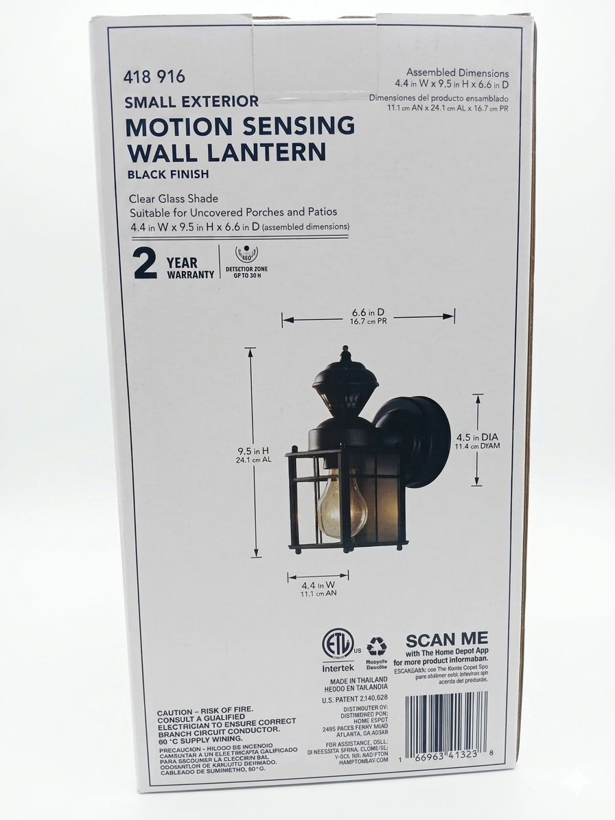 Lampara de pared con sensor de movimiento